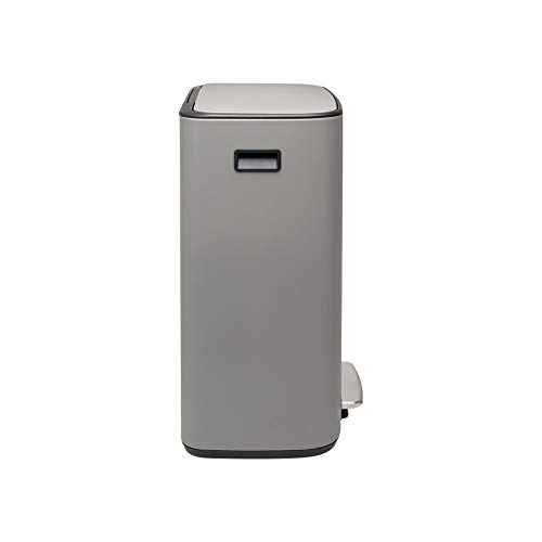 BRABANTIA BO PEDAL PEDAL PEDAL CAN - 16 GAL GAL INTERNO RESIDE RESIDE/RECYCLING LABERGO, compartimento removível