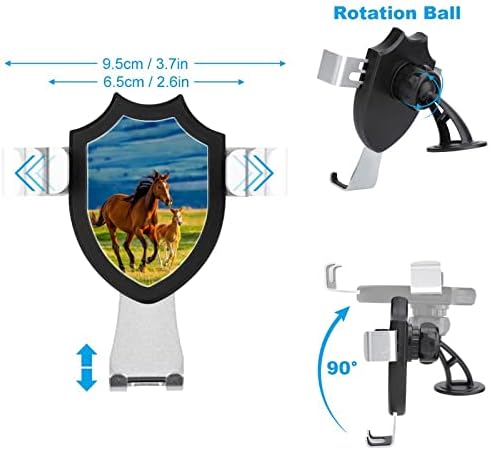 Mare Horse e Little Potro Phone Mount for Car Universal Celler Holder Dashboard Windshield Sent Mount Adequado para smartphones