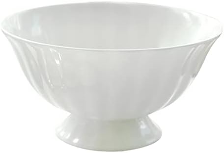 Salada Tigela de cereais de cerâmica Tigelas Servindo tigelas de porcelana Tigelas de porcelana Bowls de cerâmica branca elegantes