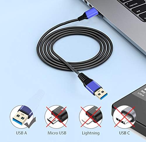 USB 3.0 A a um cabo masculino de 15 pés, USB para USB Tipo A Male a Masculino Cabo USB 3.0 Cordão USB duplo para disco rígido,