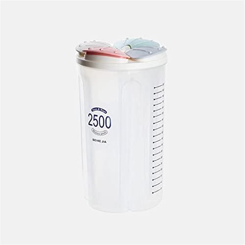 Pdgjg 3 cor transparente medida copo caixa de armazenamento selada tanque de cozinha doméstica contêineres para cereais secos grãos
