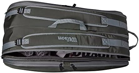 Wilson Tour Tennis Racket Bag - Verde escuro e cinza de pedra