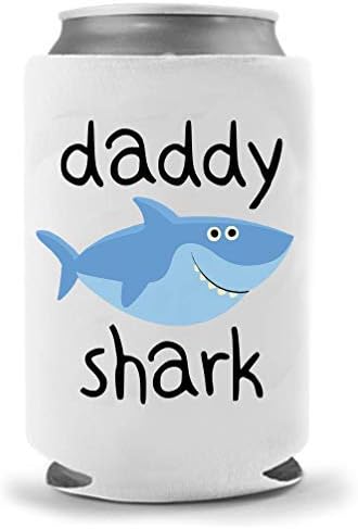 Mamãe Daddy Shark colapsível Neoprene pode coolies - Neoprene isolado pode coolie huggie hugger - portadores de
