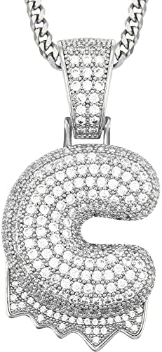 Bula Thi Fashion Letter Colars Pingente para homens jóias de joalheria Carta de cobre clássica pingente de zircônia cúbica charme - V - 30 polegadas