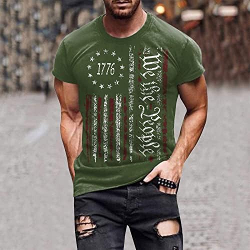 Camisas patrióticas para homens, America Flag Muscle Tams camisetas mensais camisetas patrióticas Manga curta 4 de julho Tshirts gráficos