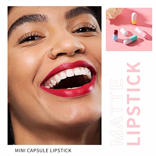 Excesso de lipstick mini cápsula Lip Lingue não é fácil de desaparecer e hidratar os lábios pequenos batom de brilho labial