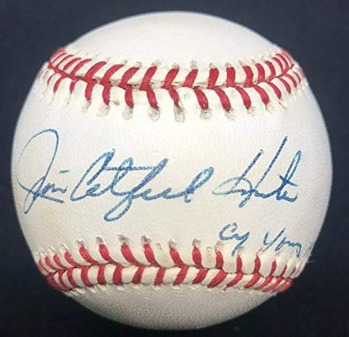 Catfish Hunter 1974 Cy Young assinado Baseball JSA Loa - Bolalls autografados