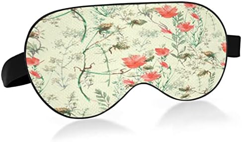 Flores coloridas máscara de sono para homens homens macios e confortáveis ​​máscara ocular bloqueando a mão cegada cobertura