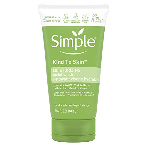 Limpador de lavagem de face simples e tipo de pele para todos os tipos de pele limpas e hidratos hidratantes 5 oz