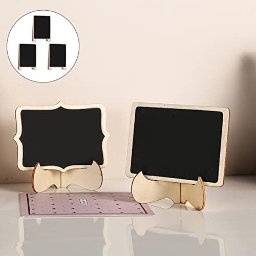 Buffet de Hemoton 6 PCs, dobrável e cavalete com mesa de decoração Mensagem de cedarwood Blackboard Brunch, tags Chalkboard, suporte * Exibir rótulos de catering Sandwich Sign CM Desktop vintage