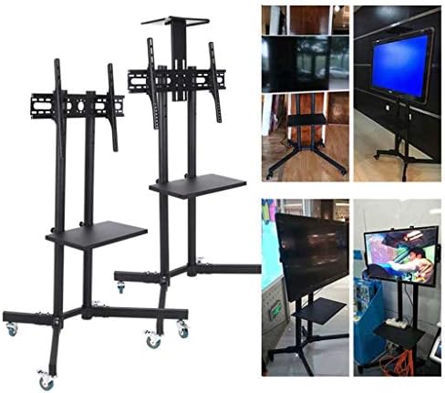 Renslat TV Stand Mobile TV Cart Stand Ajuste Stand para 32-65 polegadas LCD/LED Tela do painel plano com suporte de rodas para TV