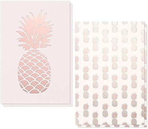 36-Pack todas as ocasiões cartões de saudação em designs de abacaxi de folha rosa, envelopes incluídos, 4x6