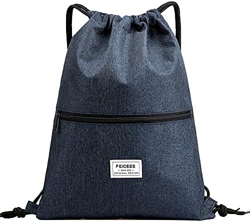 PEICEES CHEGAMENTO DE PACAÇÃO DA Mochila Sacos de cordão resistente à água para homens Mulheres SACKPACK BLACK PARA GYM SOPER SPORT