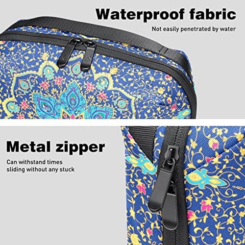 Bolsa de bolsas portáteis de organizações eletrônicas Islâmica Indian Floral Travel Storage para discos rígidos, USB,