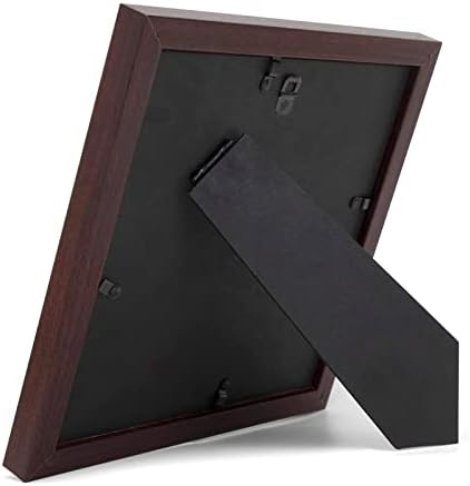 Quadro fotográfico quadrado de 8x8 com tapete de cor de marfim para foto de 3.5x3.5, perfeita para mesa, moldagem ampla, recursos de suspensão construídos