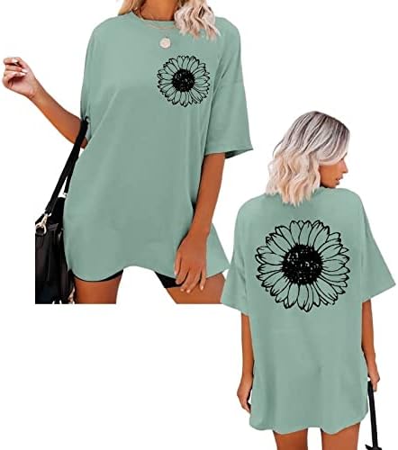 Kcjgikpok plus size roupas de verão para mulheres, gráfico fofo impresso de manga curta camiseta básica da camiseta
