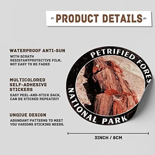 Guangpat World World Markmark Stickers Petrificed Forest National Parque Nacional Travel Sticker Pacote Pacote de Vinil