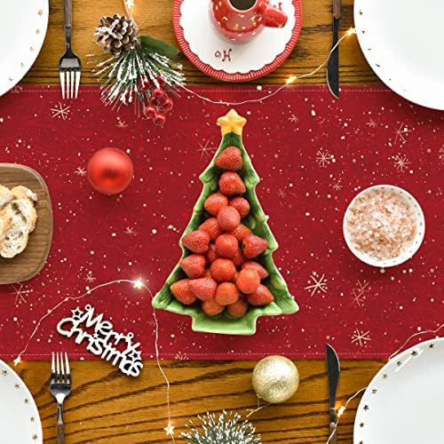 Modo Artóide Feliz Natal Recurso de Nutcackers Runner, Winter Winter Natal Holiday Kitchen Dining Table Decoration for