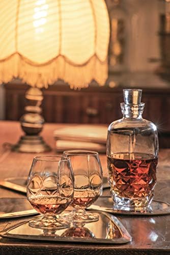 Brandy Glass - Sherry - Cognac - Snifter - Goblet sem haste - Conjunto de 6 copos - Crystal Glass não com chumbo - Ótimo para espíritos - Uísque - Bourbon - Liquor - Vinho - 18 oz - Feito na Europa - por Barski