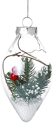 Pingente de árvore de Natal pendurado em casa ornamento de natal decoração bola de miçangas transparentes guads