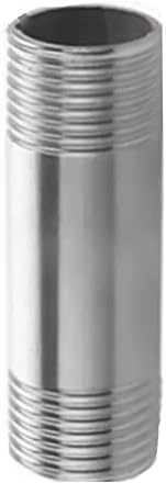 1 peça 304 tubo de rosca de ponta dupla inoxidável 304, diâmetro externo32,5 mm x espessura da parede2mm x comprimento