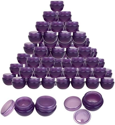 Beauticom® 48 peças 10g/10ml Purple Fosted Reciar Jars com revestimento interno para hidratantes caseiros, loções, produtos