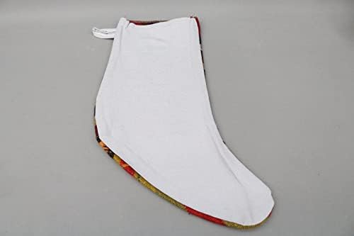 Sarikaya travesseiro listrado de meia feita à mão, meia vermelha, decoração de natal de peru, melhor meia quinze,