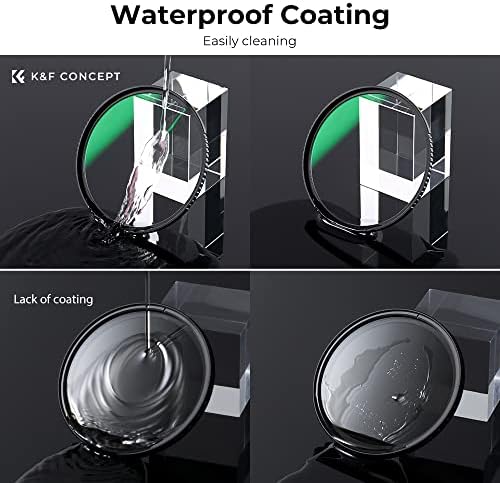 K&F Concept 72mm MC Lente de proteção UV Filtro Ultra-Slim de 24 camadas de 24 camadas Filtro UV à prova d'água para lente da câmera