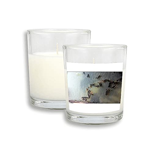 Black Swan Swimng Art Deco Moda Velas Branca Cera de Incenso Vidro de Vidro