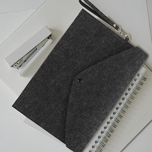 Felt Zipper Bag A4 File Pasta Felt File Bag Document Titular Bolsa de armazenamento Felt Felt Envelope Pasta Case para