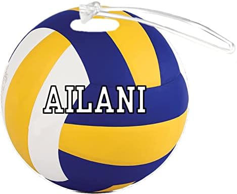 Volleyball Ailani personalizável 4 polegadas reforçado com bagagem de bagagem de bagagem Adicione qualquer número ou qualquer nome de equipe