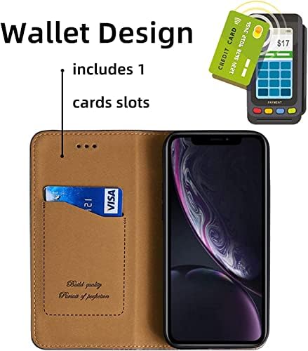 Caixa da carteira de flip de Sawidee para iPhone 14/14 Plus/14 Pro/14 Pro Max, estojo de couro durável com suporte de cartão