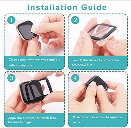 LXEEOLX [Protetor de tela de 3 pacote compatível com Garmin Venu 2, 3D Cobertura completa Cobertura PET Protector de tela macia para Garmin Venu 2 Smartwatch [resistente a arranhões] [Free de bolhas]