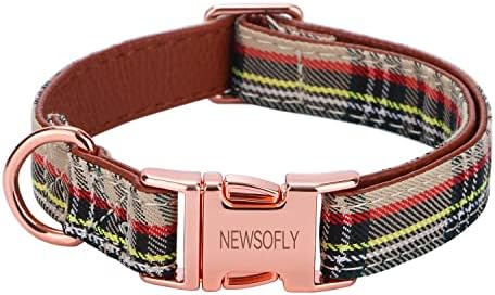 NewsOfly Boy Girl Dog Collar com Bowtie, colares macios ajustáveis ​​com fivela de metal, designer de algodão para cães pequenos