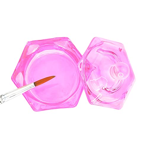 4 Pack Crystal Unh Nail Art Recurter Bowls acrílico líquido em pó dappen prato recipiente de vidro de vidro xícaras de acrílico