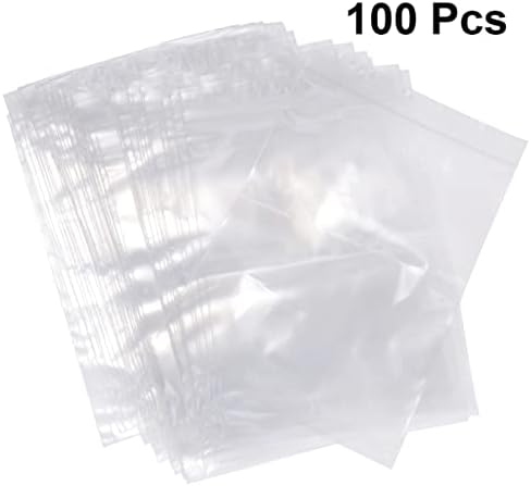 100pcs tratam o armazenamento decorativo de celofane pão selvagem, contas de alimentos com zíper selado envelhecendo para roupas bloqueio