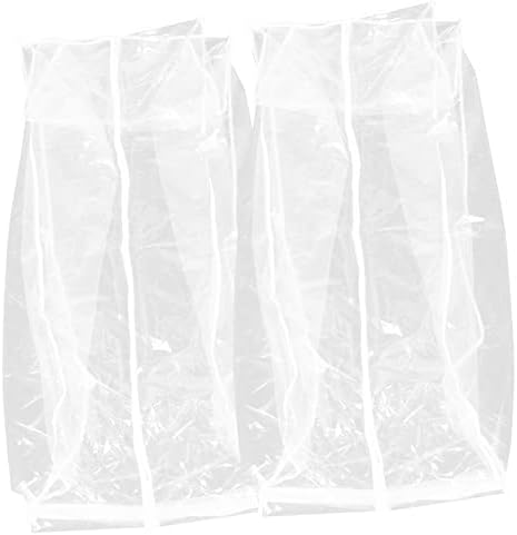 Ultchnovo 2pcs jaqueta de pó Bolsa de vestuário de roupas de vestuário Capa de vestido de vestido de vestido sacos de vestuário de plástico transparente Viagem Sacos de vestuário pendurados