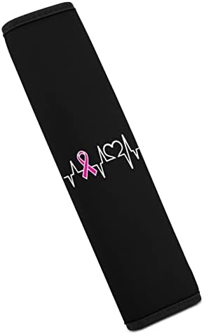 Câncer de câncer de mama batida cardíaca capa de cinto de segurança ombreiras almofadas de cinto de segurança macia para todos
