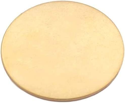 Nianxinn Folha de cobre Placa redonda da placa redonda estampagem em branco redonda sem orifícios para espessura de pingente 2. 5 mm 2pcs folhas de placa de latão