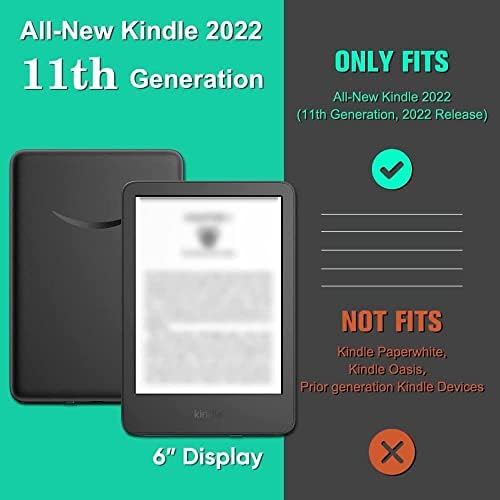 Caso Kindle para Kindle 11ª geração 2022 Lançamento, Soda Girlprint Slim Case de proteção à prova de água para 6 polegadas