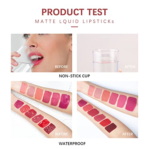 Dbylxmn 12 color Lip Gloss non stick xícara não desbota Velvet Lipstick Lip Lipstick Lipstick macio à prova d'água