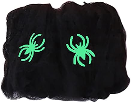 QueenBox 20G Web Artificial Spider, Telas de Halloween de Halloween, Adeços de Halloween de Horror para Decoração da