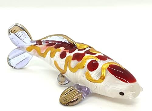 Sansukjai Japão carpa koi peixe miniatura figuras animais artes de vidro soprado de vidro de vidro colecionável decorar decorar