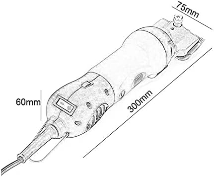 FMBK666 tesouras de lã elétrica, 690W Ovelhas profissionais cortadores de cisalhamento, suprimentos de fazenda de estimação para barbear lã em ovelhas, cabras, gado, gado da fazenda Pet, 13 dentes lâmina reta lâmina