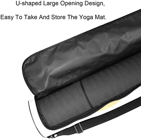 Laiyuhua Yoga Mat Bag, bolsa de ginástica de ioga com zíperas duplas para mulheres e homens - zíperes lisos, abertura grande em forma de U e alça ajustável, se encaixa na maioria dos tapetes de chinelos fofos e salva -vidas e salva -vidas