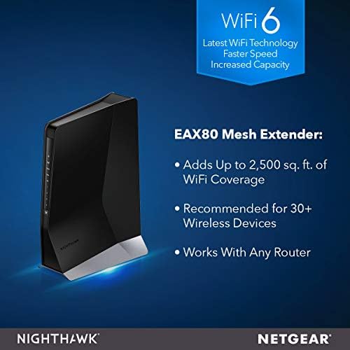 Netgear nighthawk eax80 banda dupla IEEE 802.11ax 5.86 GBIT/s Extensoras de faixa sem fio