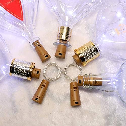 Luzes de garrafa de vinho ehome com cortiça, 12 pacote 20lled Fairy String Lights Operado pela bateria, 7,2 pés de arame