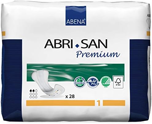 ABENS ABRI-SAN PREMIUM INCONTININE PLACS, ABERSABÊNCIA DE LUZ, TAMANHO 1, 28 CONTAGEM