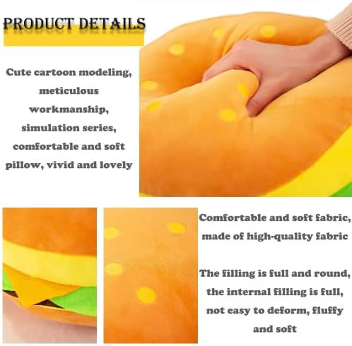 Chelei2019 11,8 Almofado de Hamburger Plexhburger Pillow Toy de almofada de alimentos de pelúcia, presentes para crianças