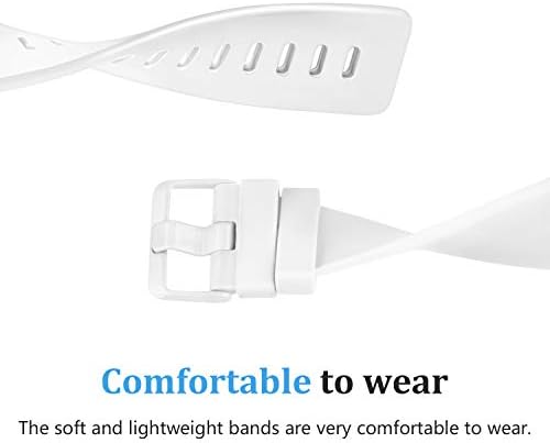 [Pacote 3] Bandas de silicone compatíveis com bandas Fitbit Versa 2 para homens, bandas esportivas ajustáveis ​​clássicas para